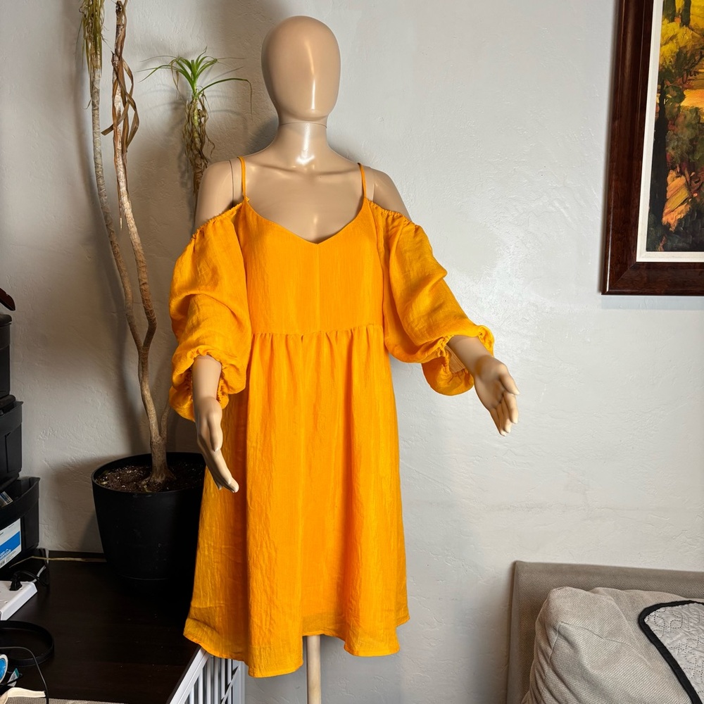 Anthropologie Moulinette Soeurs Carina Open Shoulder Dress Mango